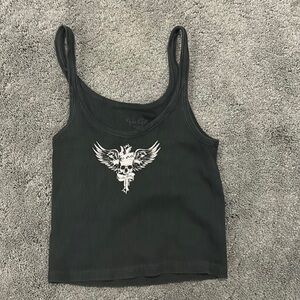 Black brandy Melville graphic tank